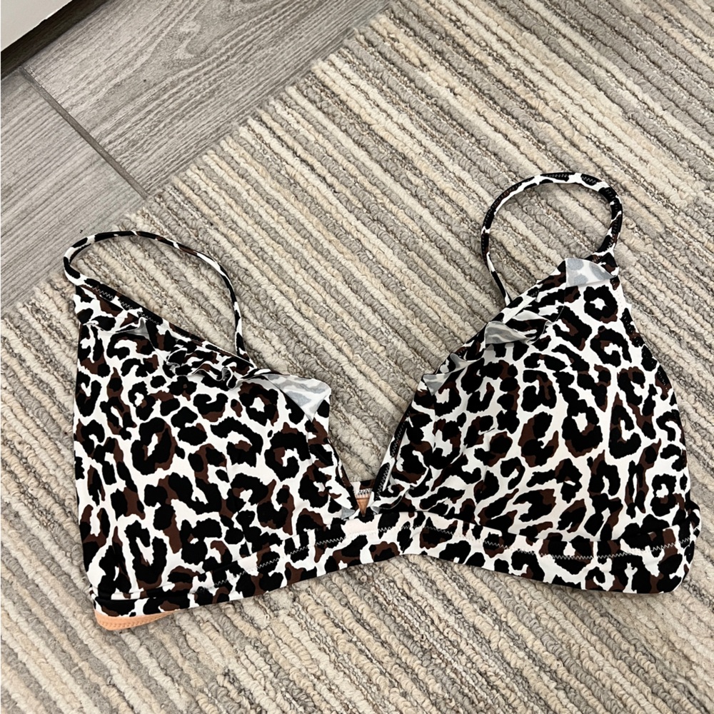 Jcrew Leopard Bikini Top